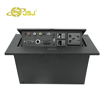 

JSJ Pop-up multimedia desktop socket multi-function conference panel HDMI + VGA + USB + AV audio and video information