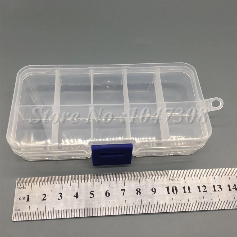 10 Compartments Plastic Storage Box Jewelry Bead Craft Organizer Boxes