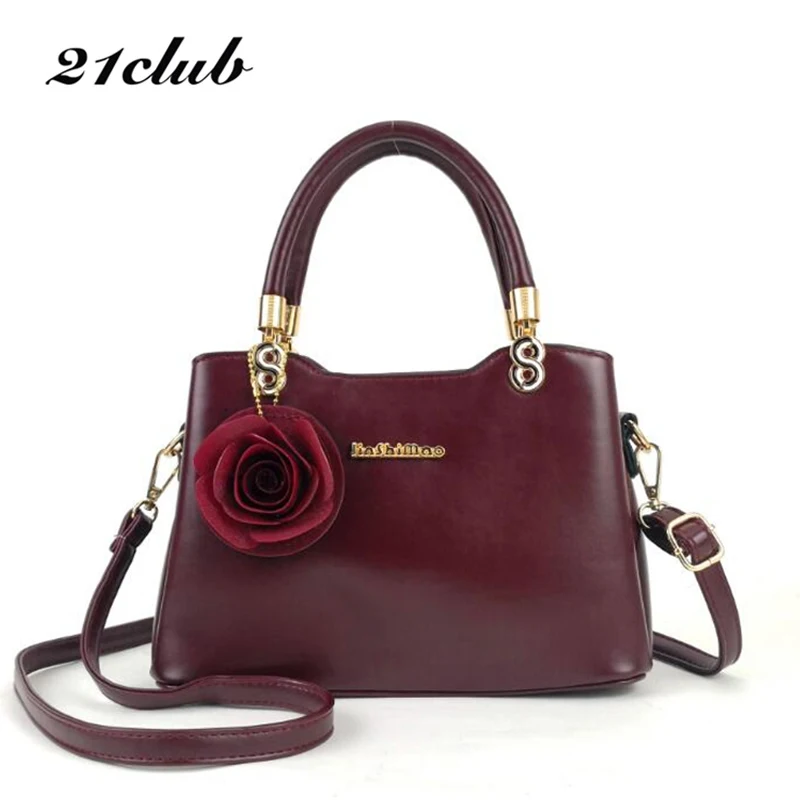 

21club brand small ladies casual fashion flower strap totes party shopping working purse coin women crossbody shoulder handbags