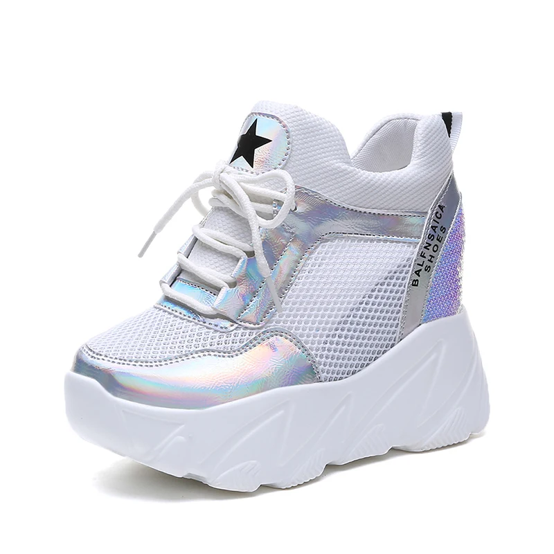 2019 Women's Casual Shoes Mesh Breathable Platform Wedge Heels Shoes 10CM Summer Mesh Sneakers White Shoes Zapatillas Deportivas 2019 Women's Casual Shoes Mesh Breathable Platform Wedge Heels Shoes 10CM Summer Mesh Sneakers White Shoes Zapatillas Deportivas