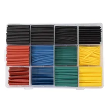 New 530pcs Multi Color Heat Shrink Tubing Insulation Shrinkable Assortment Electronic Polyolefin Ratio 2:1 Wrap Sleeve Tube Kit