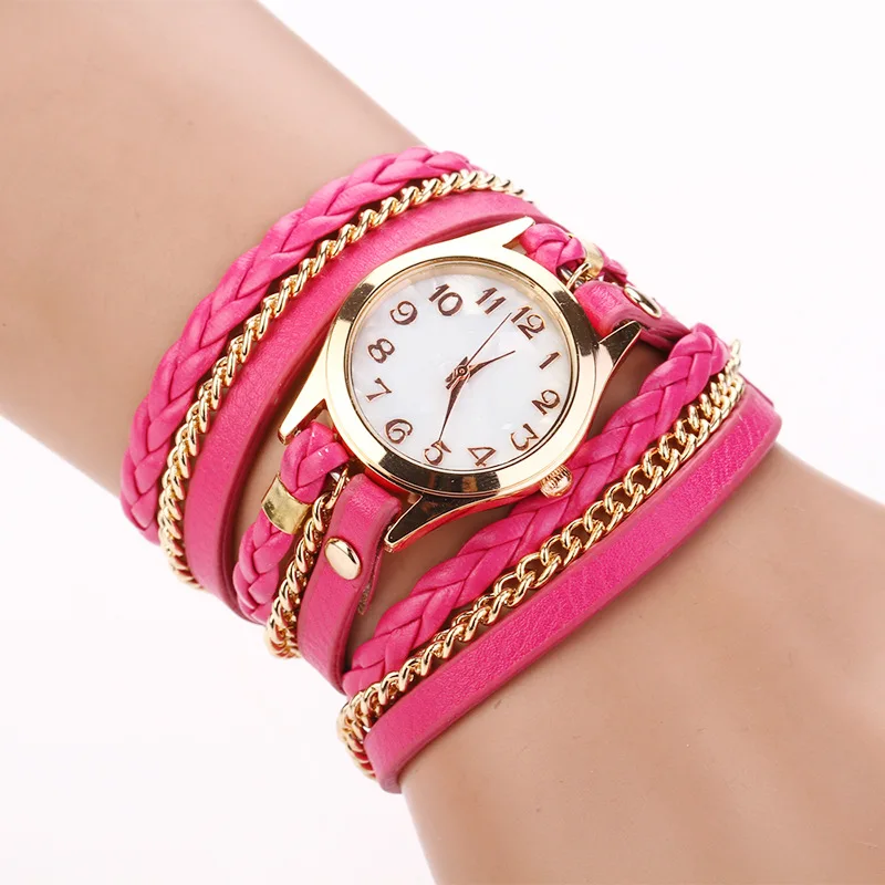 Buy Fashion woven belt leather watch bracelet watch