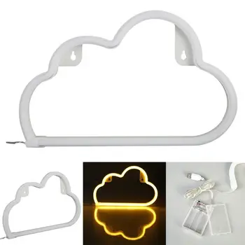 

2019 New Holiday Light Cactus/Moon/Cloud LED USB Charging Neon Moon Lamp or Home Festival Party Christmas Decoration
