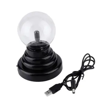 

3" USB Plasma Ball Night Light Touch Sensor Sphere Magic Plasma Ball Night Light Glass Christmas Balls Decorative Lava Lamp