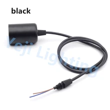 Дизайн черный E27 Edison ретро Красочный держатель лампы с кабелем провода и сцепление на потолке для Люстра аксессуары к осветительным приборам