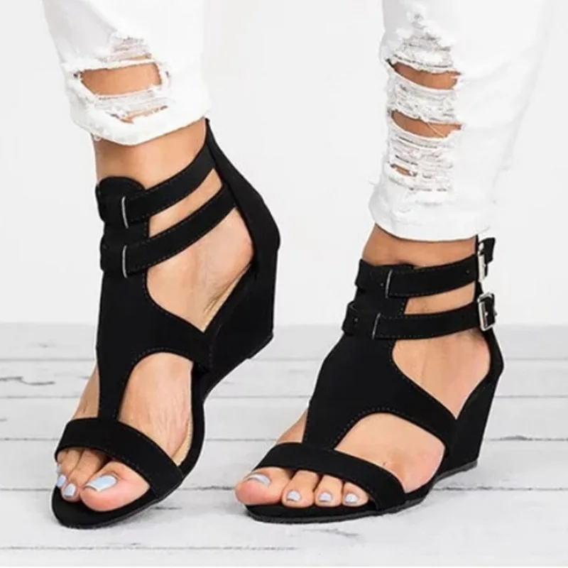

Women Sandals High Heels Summer Platform Wedge Heels Female Peep Toe Women Beach Shoes Fashion Comfortable Plus Size