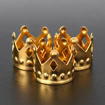 

100pcs Adjustable Metal Crown Hair Braid Dread Dreadlock Beads Crown Hollow Out Design Hair Cuffs Clips Ring Tube Jewelry Tool