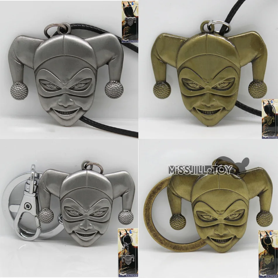 Fashion Jewelry Pendant Batman Harley Quinn Clown figure metal Necklace