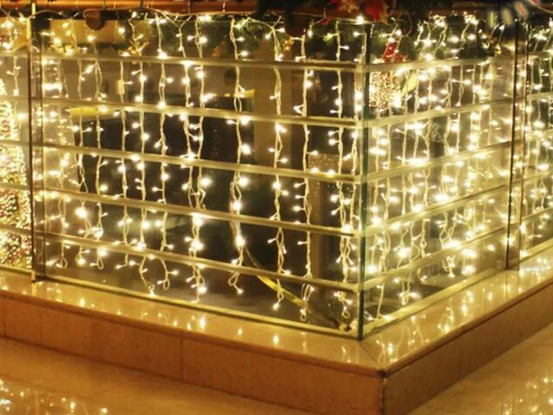 Светодиодный Сказочный светильник, подключаемый 5 м, СВЕТОДИОДНЫЙ занавес, сосулька, струнный светильник светодиодный, рождественские лампы, сосулька, светильник s, Рождественское украшение для свадебной вечеринки