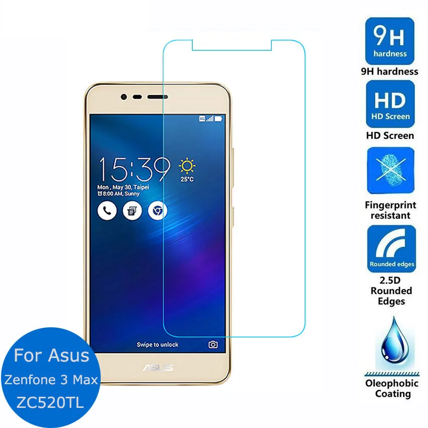 

For Asus Zenfone 3 Max ZC520TL Tempered Glass Screen Protector 2.5D 9h Safety Protective Film For Zenfone 3 Max ZC520TL 5.2"inch