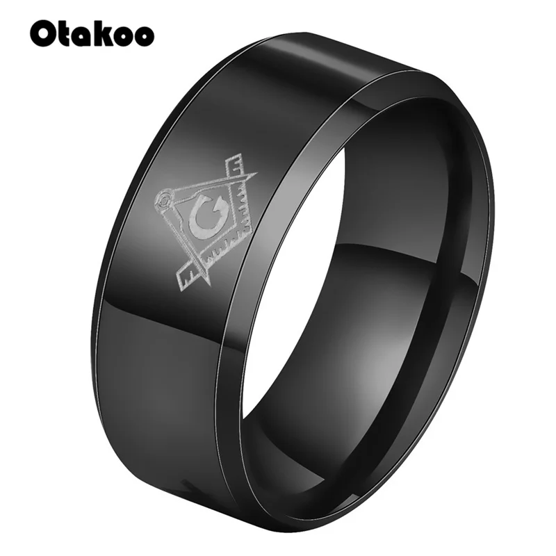 Мужское Винтажное кольцо Otakoo масонство из титановой нержавеющей стали 316L