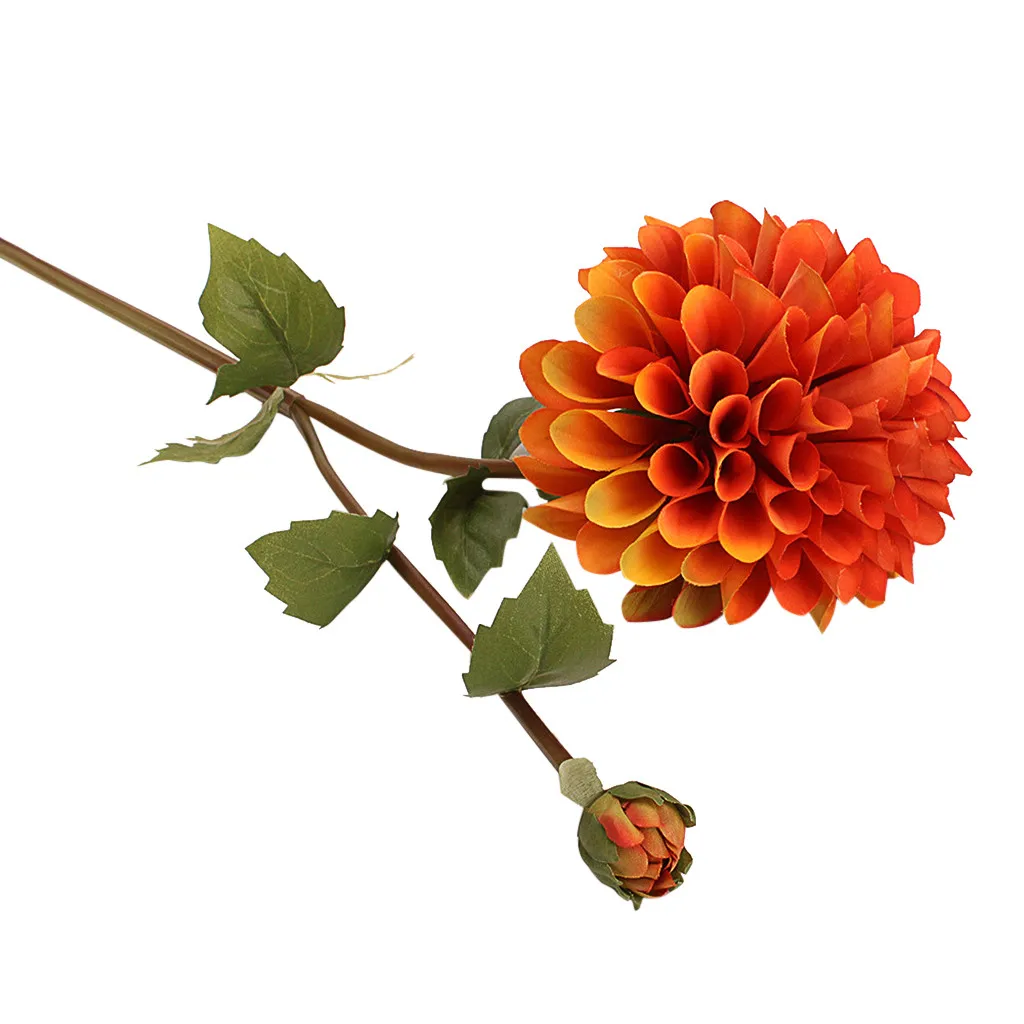 Поддельный домашний декор 1 шт. один искусственный цветок Dahlia Свадебный букет украшение для дома цветы 0301#30 - Цвет: B