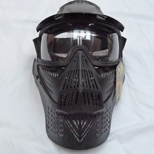 

Airsoft Paintball Goggle Masks Wargame Combat Full Face Mask w/ Neck Protection Outdoor Military Safety Gear