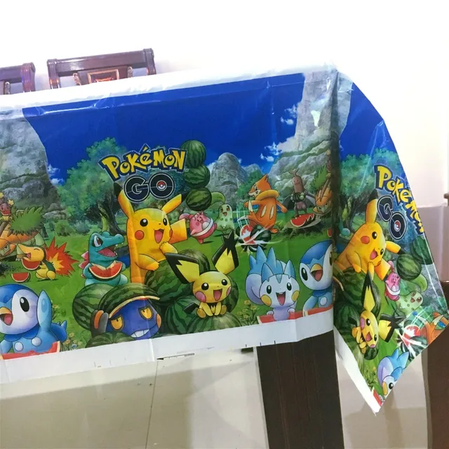 1pcs 108*180cm Pokemon Go theme tablecloth party supplies tablecover