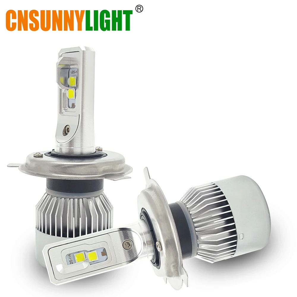 

CNSUNNYLIGHT Car LED Headlight Bulbs H4 Hi/Lo Beam 70W 9000LM 6000K Super White Auto Head Lamp Off Road Running Lights 12V 24V