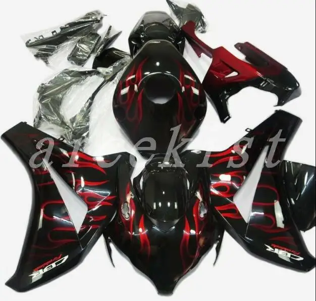 

New Injection Mold Motorcycle ABS Fairings kit Fit for HONDA CBR1000RR 2008-2011 08 09 10 11 1000RR CBR1000 custom red flame