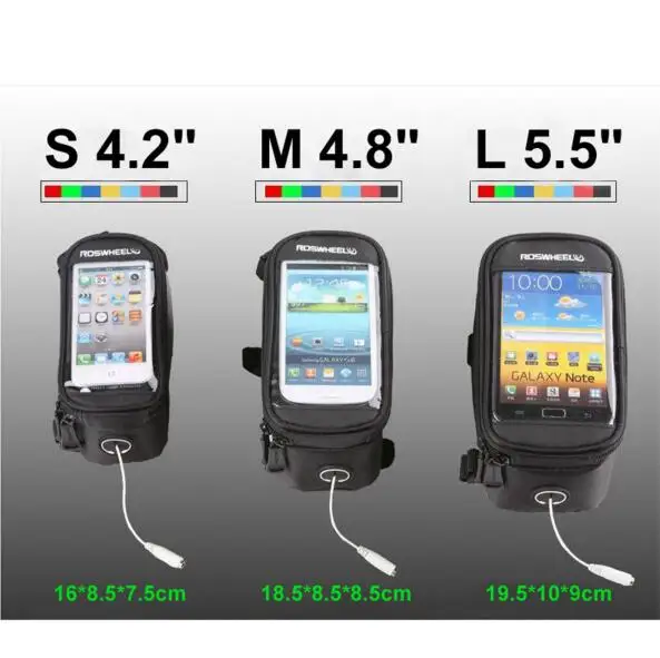 Clearance ROSWHEEL Outdoor Waterproof Cycling Bicycle Bag MTB Bike Frame Tube Panniers Touchscreen Phone Case Reflective Bags 4.2"4.8"5.5" 1 Clearance ROSWHEEL Outdoor Waterproof Cycling Bicycle Bag MTB Bike Frame Tube Panniers Touchscreen Phone Case Reflective Bags 4.2"4.8"5.5" 1