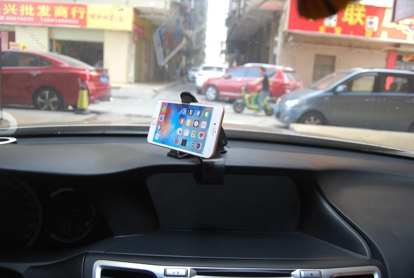 Вращающийся Автомобильный держатель приборной панели автомобильная подставка для телефона крепление дисплея регулируемая поддержка gps для iphone X 8 7 6 Note 8 S9 Plus s7