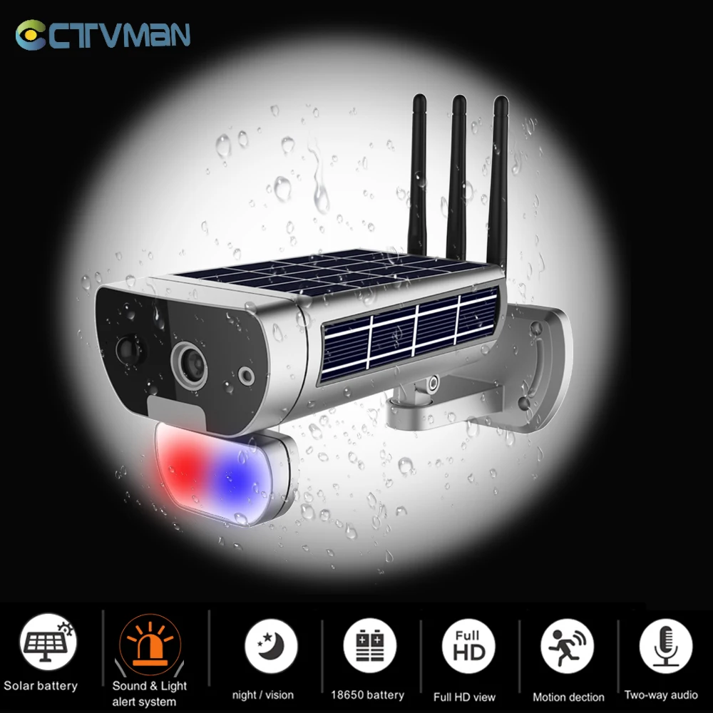 CTVMAN 1080P Солнечная камера безопасности солнечная Wi Fi наружные беспроводные