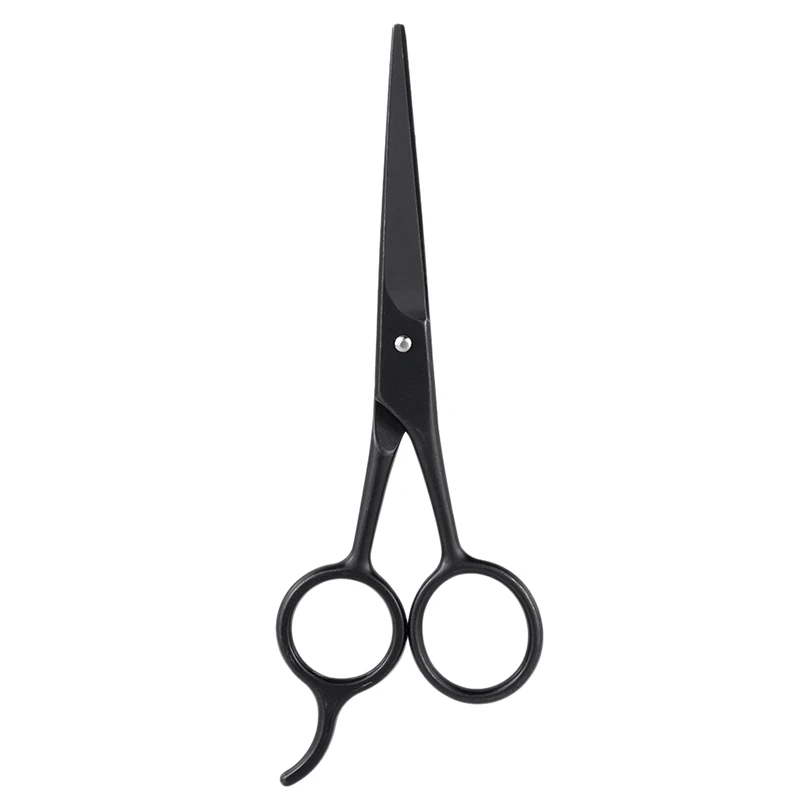 

Stainless Steel Beard Scissor For Barber Home Use Black Shaving Shear Beard Trimmer Eyebrow Bang Mustache Scissor 5.5 Inch