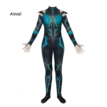 

Ainiel Hela Cosplay Costume Thor Ragnarok Hela Bodysuit Halloween Spandex Lycra Zentai Suit Jumpsuits For Kids Women Girls