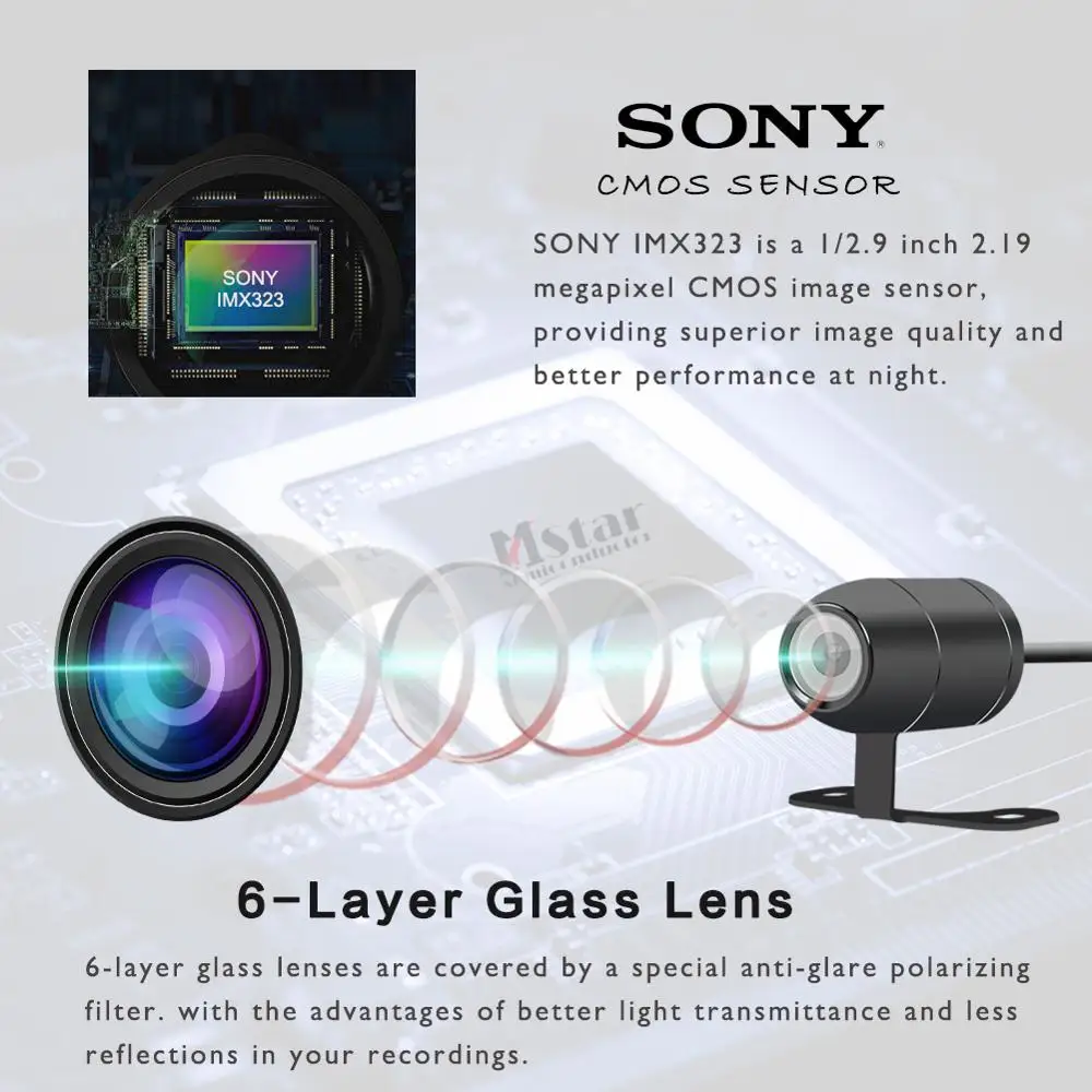  SYS VSYS M2F WiFi Motorcycle Camera Recorder Dash Cam Dual SONY IMX323 1080P Front Rear Waterproof 