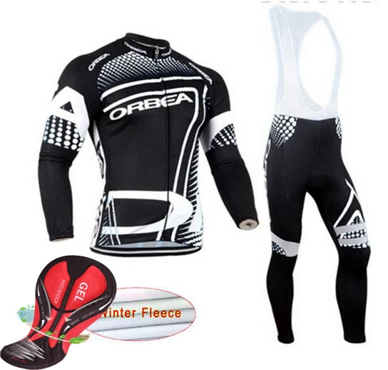 

ORBEA Team 2016 Winter Thermal Fleece Quick Dry Cycling Jersey Set Outdoor Sport Coat Clothing Bib Suit