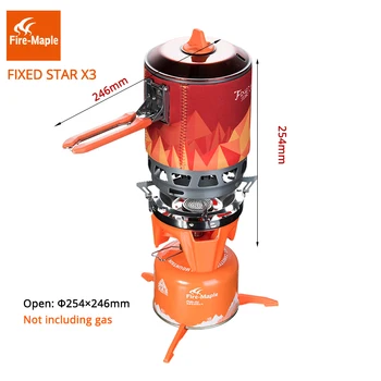 Fire Maple Camping Gas Burners Outdoor Backpacking Cooking System 2200W 0.8L 600g With piezo ignition Gas Stove FMS-X3 3