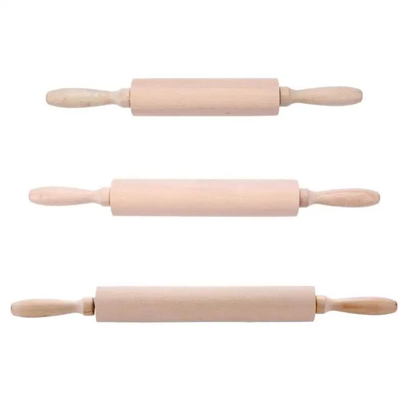 

Solid Wood Rolling Pin Baking Cookies Biscuit Fondant Cake Dough Roller