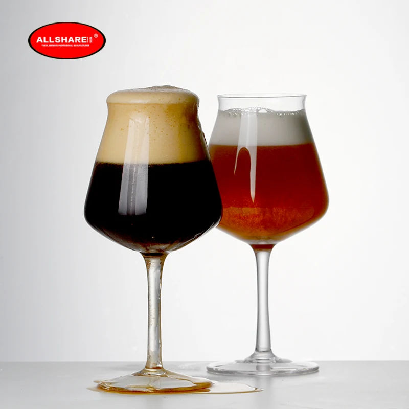 

Free shipping lead free crystal handmade blown red wine glass beer glass set of 2pcs 350ml 610003