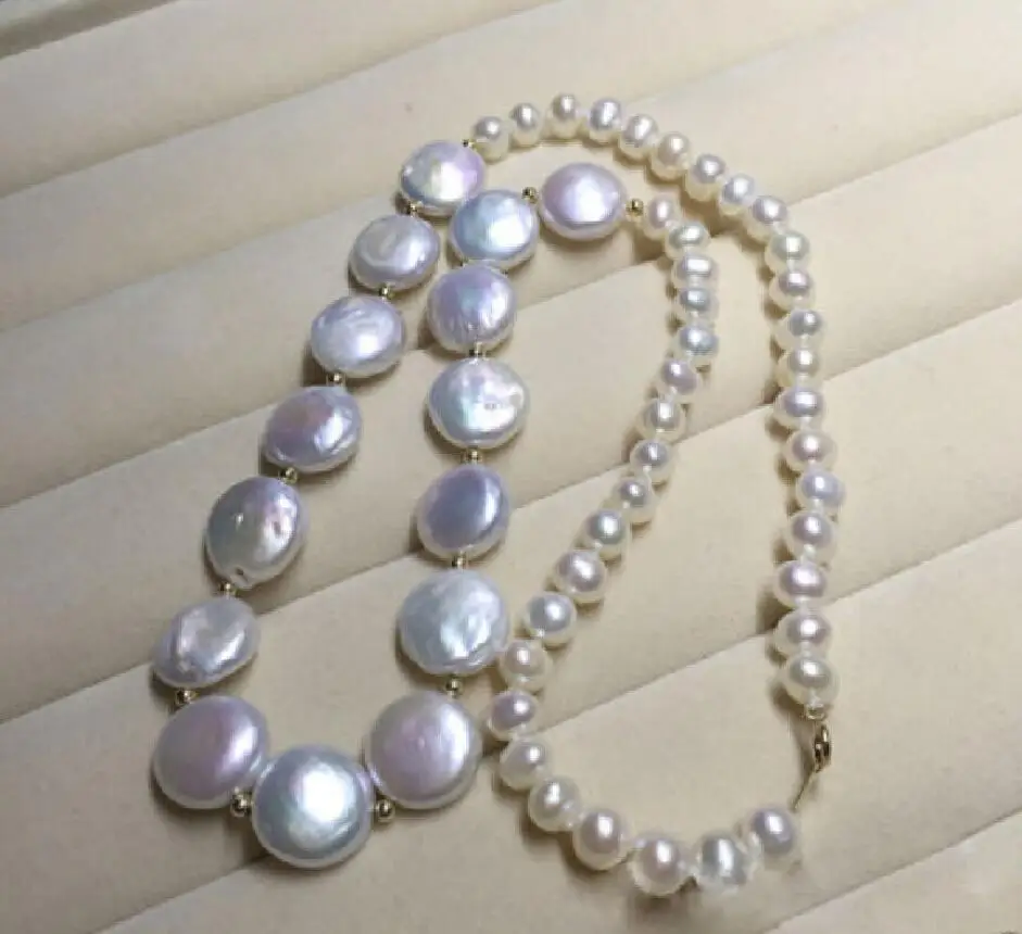 

Hot sale new Style >>>>>7-8MM / 11-12MM FRESHWATER SOUTH SEA WHITE PEARL NECKLACE 18