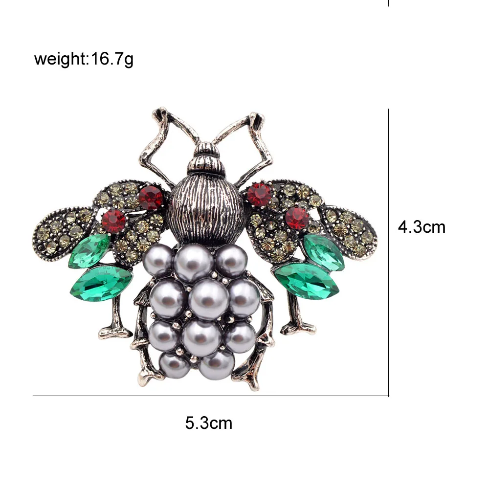 CINDY XIANG, Новое поступление, 3 цвета на выбор, жемчуг и стразы, большие броши в виде пчел для женщин, винтажное модное ювелирное изделие, булавка для насекомых, подарок