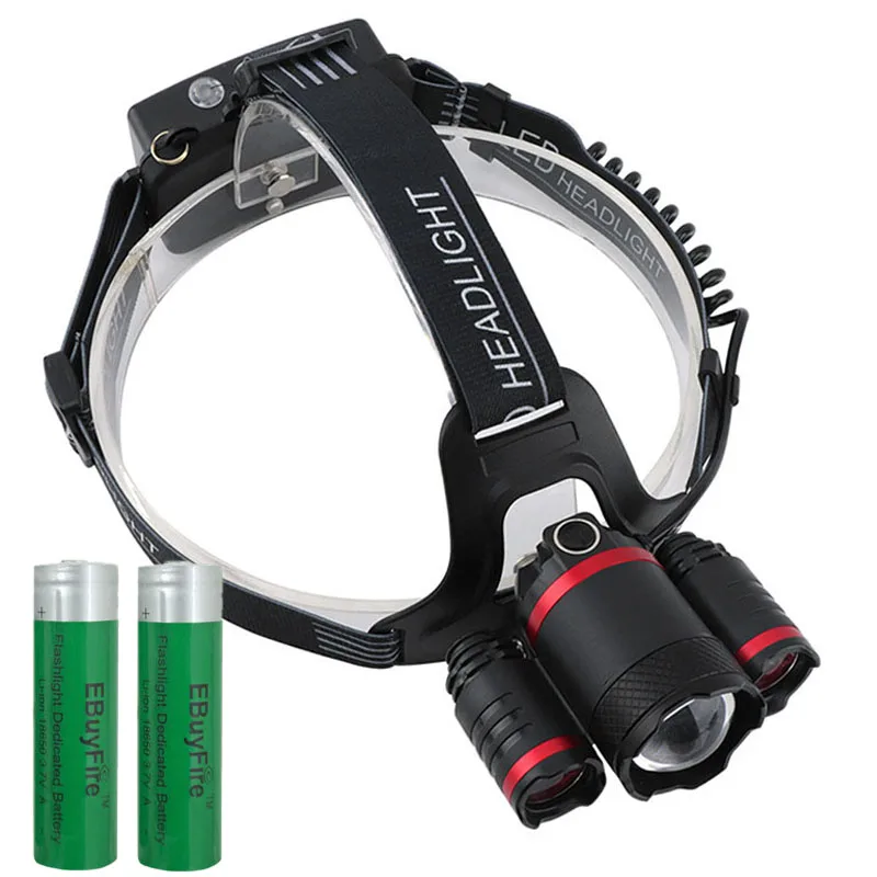 

Boruit Smart Fishing Headlights T6 LED Headlamp induction Head Flashlight Torches Lights Camping Head Lamp With 18650 Battery
