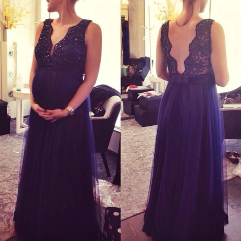 navy blue plus size maternity dress