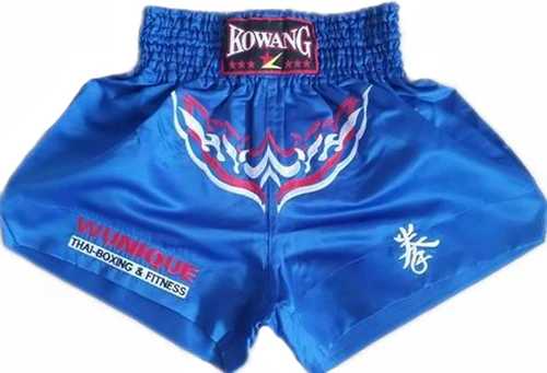 Новинка Осень Зима MMA Muay шорты для тайского бокса вышивка тренировочные штаны для боевых искусств брюки для мужчин и женщин - Цвет: blue