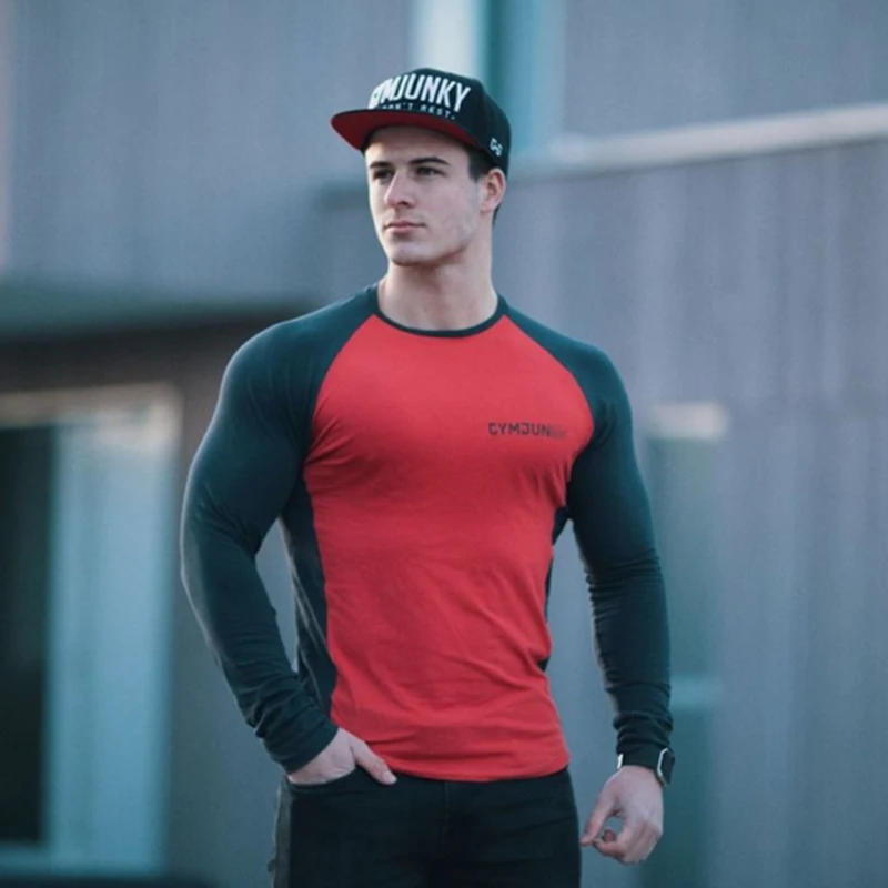 Mens long sleeved t shirt gym-1