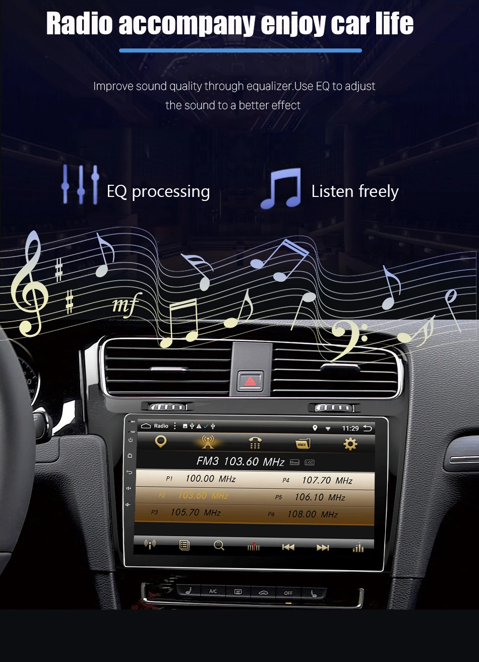 Flash Deal Eunavi Android 8.1 Octa-core 10.1 inch Car Radio HeadUnit GPS Navi Player for 2013- 2015 VW Volkswagen Golf 7 With SWC WIFI 12