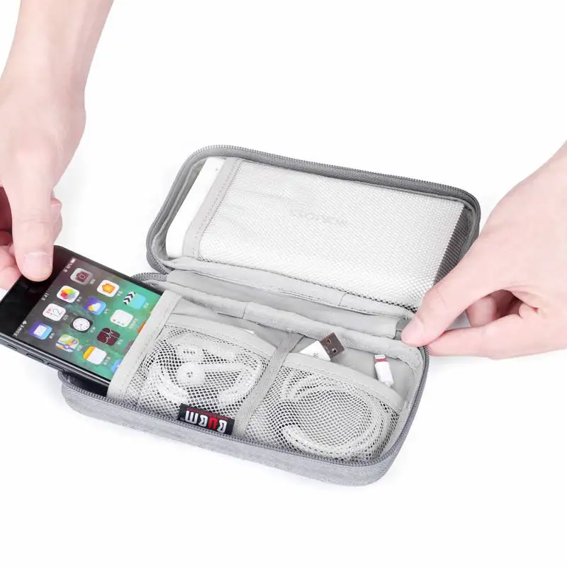

BUBM Rectangle Power Bank Pouch Travel Carrying Case for External Battery Compact Charger Bag Data Cable U Disk Protective case