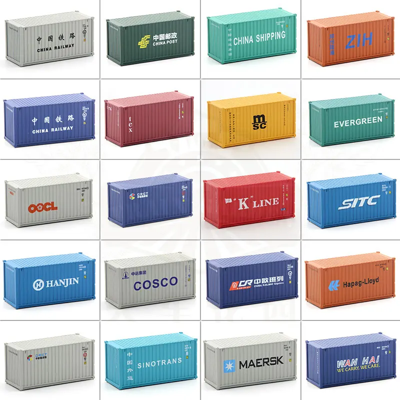 

1/87 Postal Freight Drycontainer 20 ft Transportation Case Accessories Model Train Ho Scale Compatible Sand Table Scene