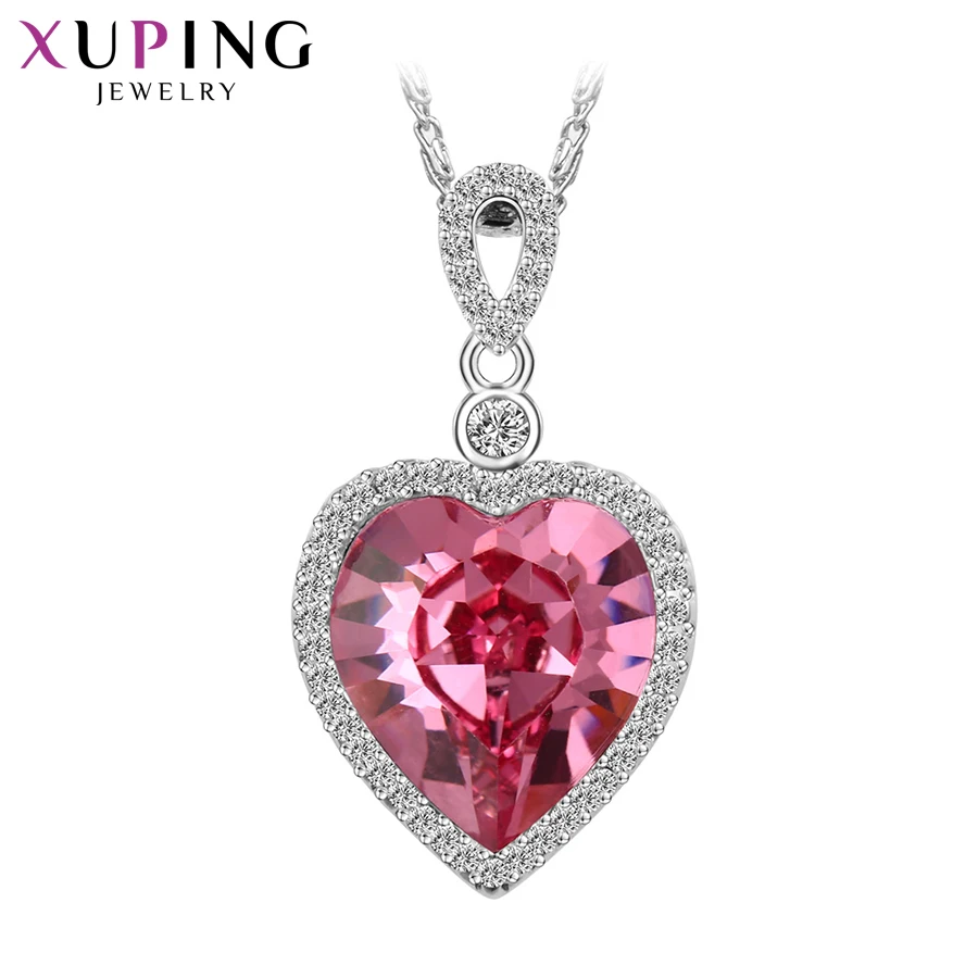 Xuping, Модный кулон, высокое качество, кристаллы от Swarovski, сердце, подвески, ожерелья,, для женщин, подарок, XN4135