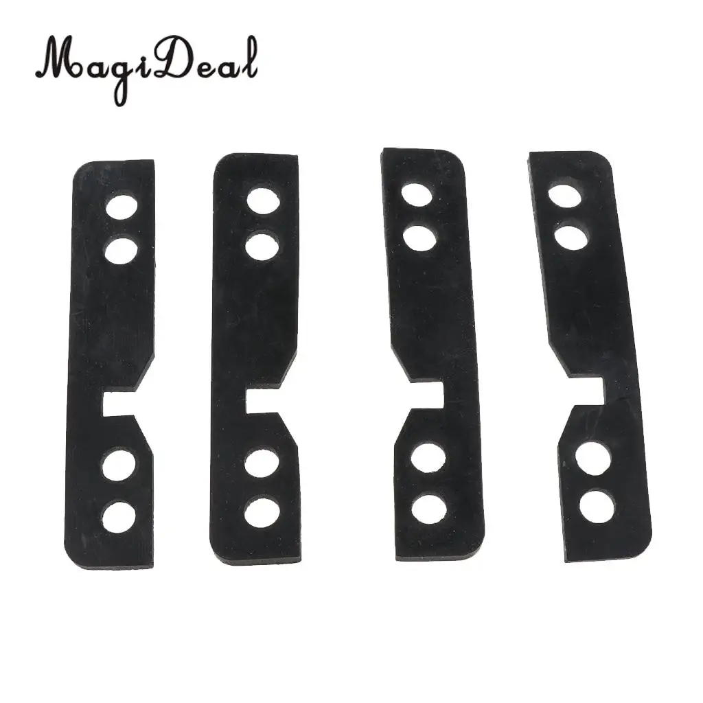 

4 Pieces 3mm Longboard Skateboard Riser Pad Shock Pads Hardware Kit Rubber Black for Long board Repair Rebuilding Accessories