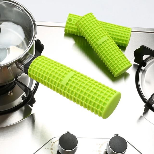 Silicone Pot Pan Handle Holder Sleeve Cover Grip Hot Sleeve Kitchen Utensilin Cookware Handles