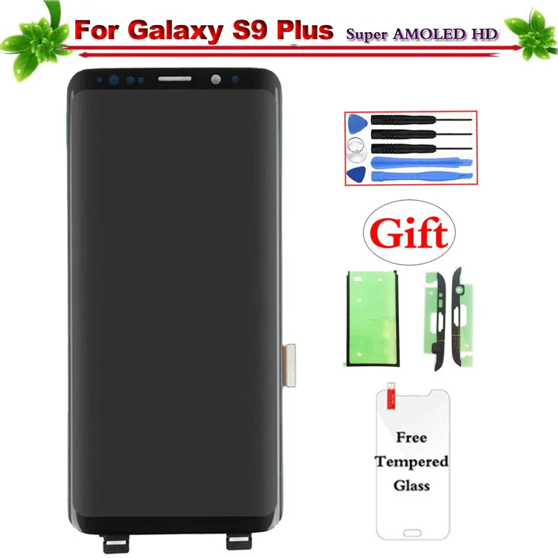 

Super Amoled for SAMSUNG Galaxy S9 plus G965 G965F LCD Display Touch Screen Digitizer Assembly Replacement for Galaxy S9 Plus
