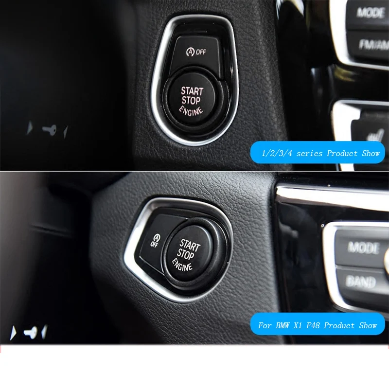 Car Styling Key Start Button Decorative Frame Interior Covers stickers Trim For BMW 1/2/3 series F20 F21 F30 X1 F48 Accessories Car Styling Key Start Button Decorative Frame Interior Covers stickers Trim For BMW 1/2/3 series F20 F21 F30 X1 F48 Accessories