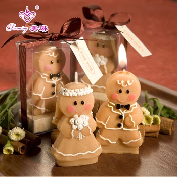 

Christmas candle romantic creative return gift girlfriend gift gingerbread man groom bride