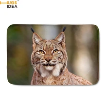 HUGSIDEA домашний декор дверные коврики милые 3D Животные Bobcat печать коврики Нескользящие коврики для гостиной/спальни/кухни