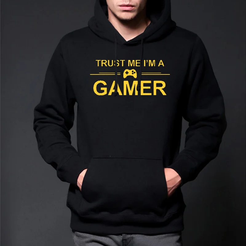 Мужские толстовки с забавным принтом TRUST ME A GAMER хлопковые флисовые для PS4 XBOX Осень