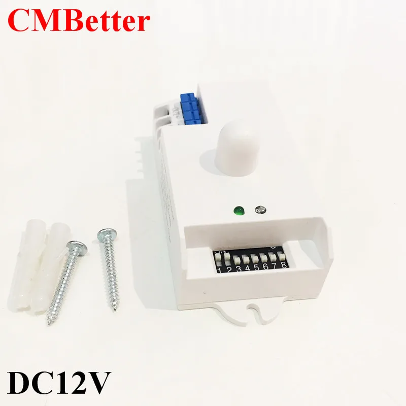 

New Arrival DC12V Microwave Sensor Light Switch Auto Induction Microwave Wall Mount Microwave Motion Detector Free shipping