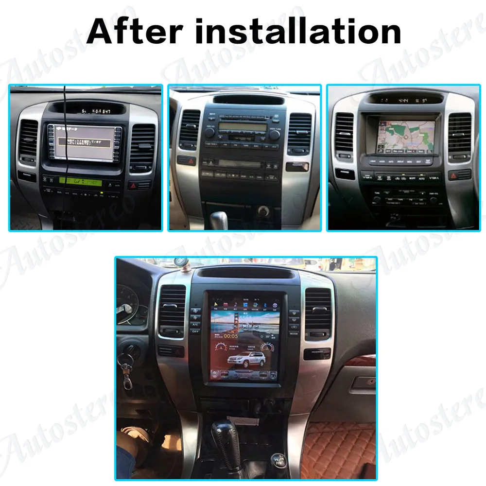 Cheap PX6 4GB RAM Android 8.1 Car GPS Navigation For Toyota Land Cruiser Prado 120/Lexus GX470 Headunit multimedia radio tape recorder 1