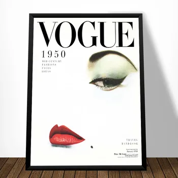 

Nordic Poster Modern Fashion Canvas Art Wall Portrait Home Decor Retro 1950's VOGUE Magazine Cover Prints Cuadros No Frame
